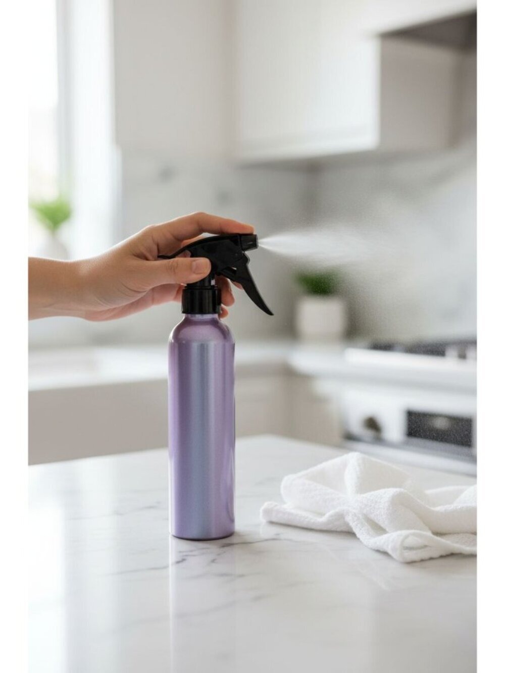 Purple Lavender Refillable Aluminum Spray Mister Pump Bottles 2 Pack Plant Beaut - Picture 6 of 9